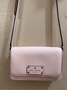 kate spade Light Pink Pebbled Leather Crossbody Bag